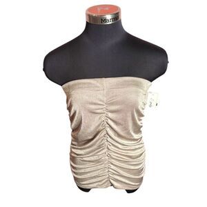 Popular21 Shimmer  Ruched Tube Top Size M NWT